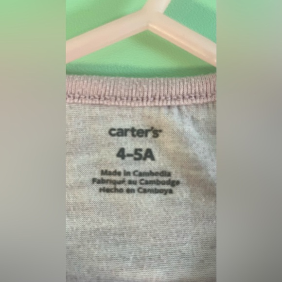 Carter’s Purple Animal Print Nightgown, Girl Pajama, kids sleepwear, size 4-5 - Picture 3 of 6